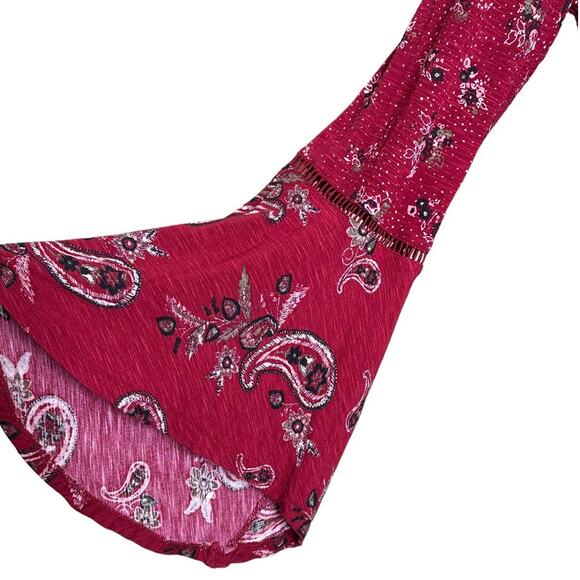 True Craft red floral long sleeves tunic top size 1X - Picture 6 of 9